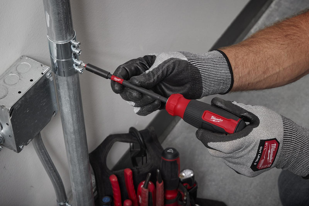 Milwaukee 14 in 1 Shockwave Multi Bit Screwdriver Phillips Pozi Torx Slotted Hex White Rose Tools