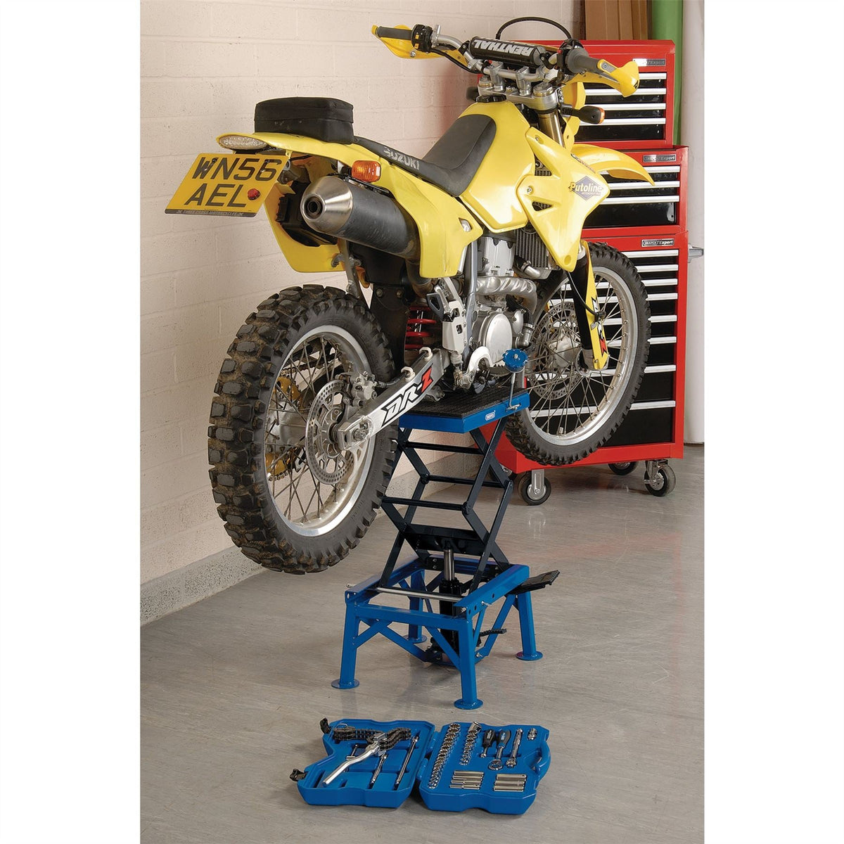 Draper Hydraulic Motorcycle Scissor Lift 135kg 70212 White Rose Tools