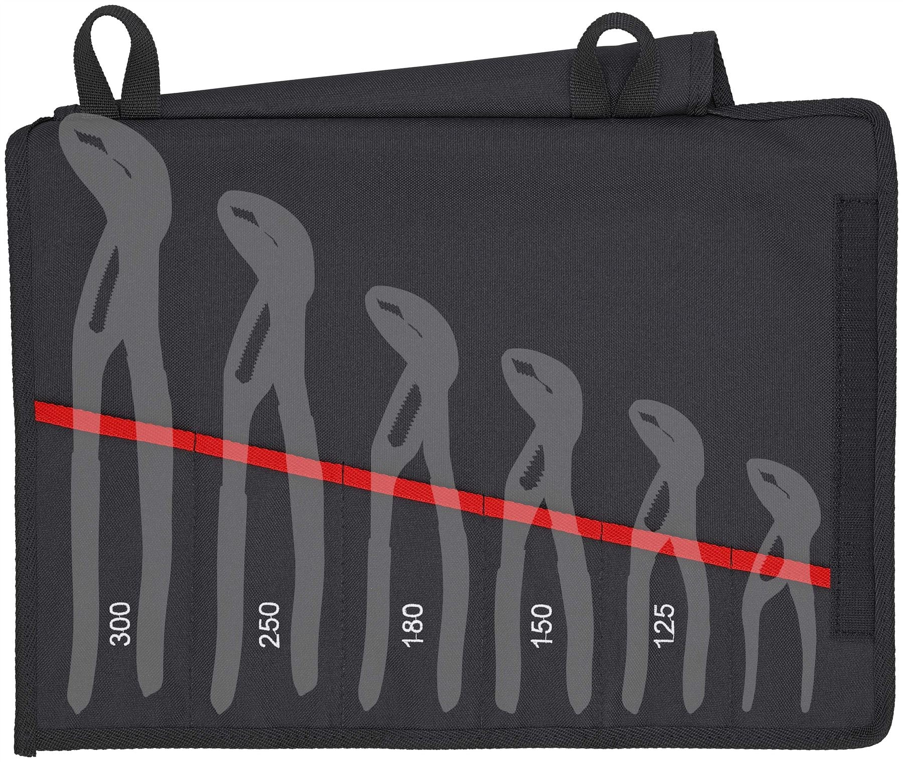 KNIPEX Tool Roll for Cobra Pliers Empty 6 Compartments 440mm 00 19 55 S5 LE