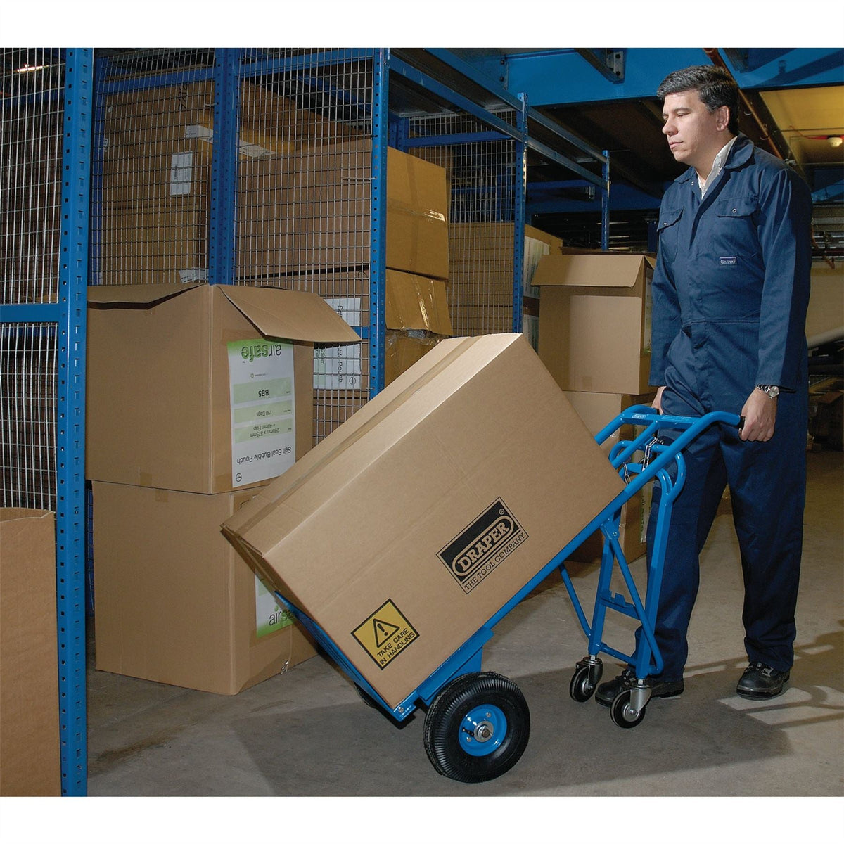 Draper 3 in 1 Heavy Duty Sack Truck 300kg 85673 White Rose Tools