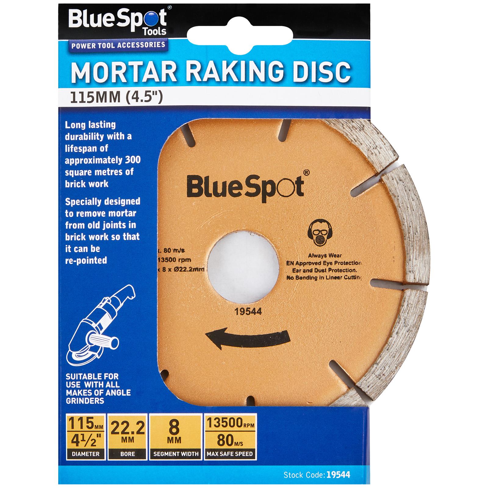 BlueSpot Diamond Mortar Raking Disc 115mm 8mm Segment Depth