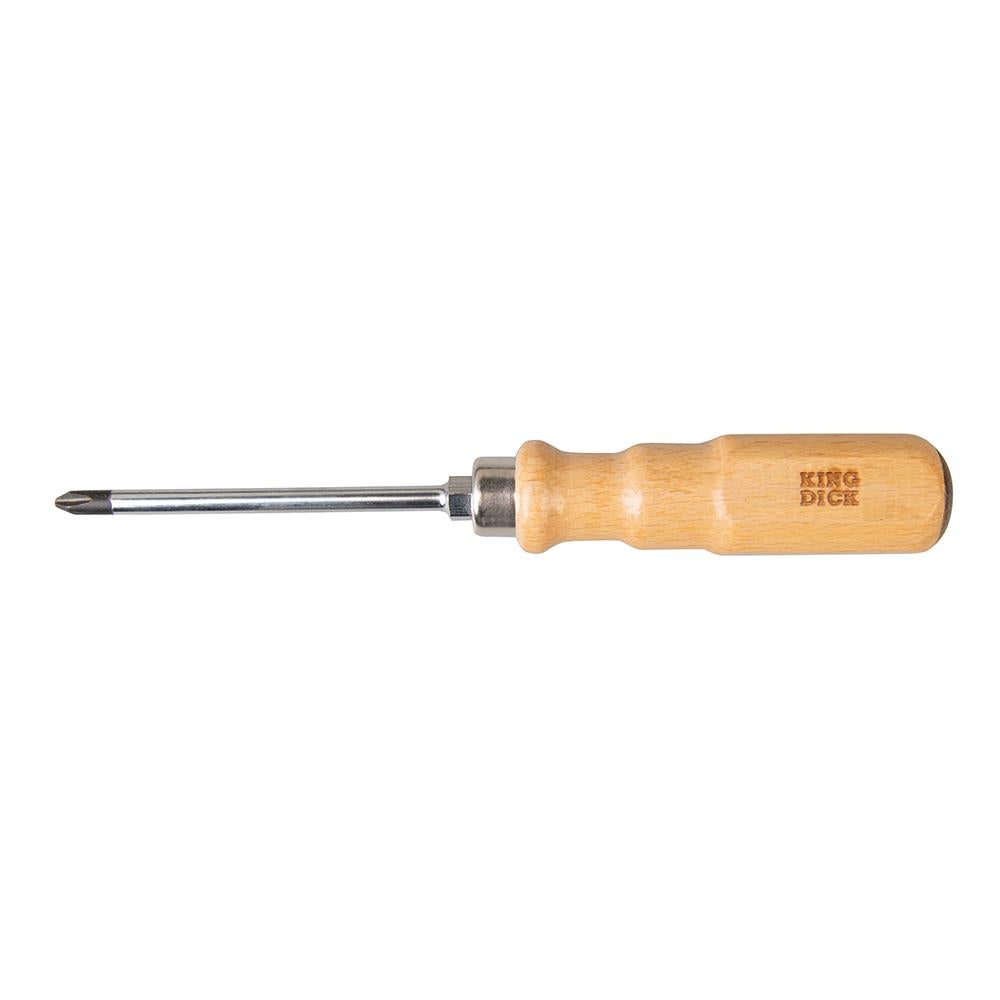 King Dick Heritage Wooden Handled Screwdriver Set 2pce Slotted 7/32" & PH2 HWHS002BF White Rose Tools