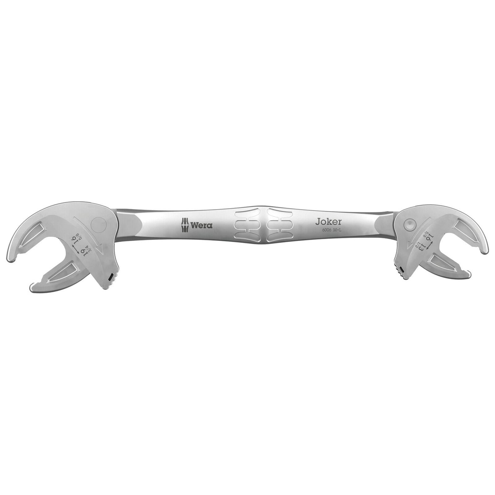 Wera Self Setting Double Open End Ratchet Spanner 6006 Joker M/L 13-16mm/16-19mm