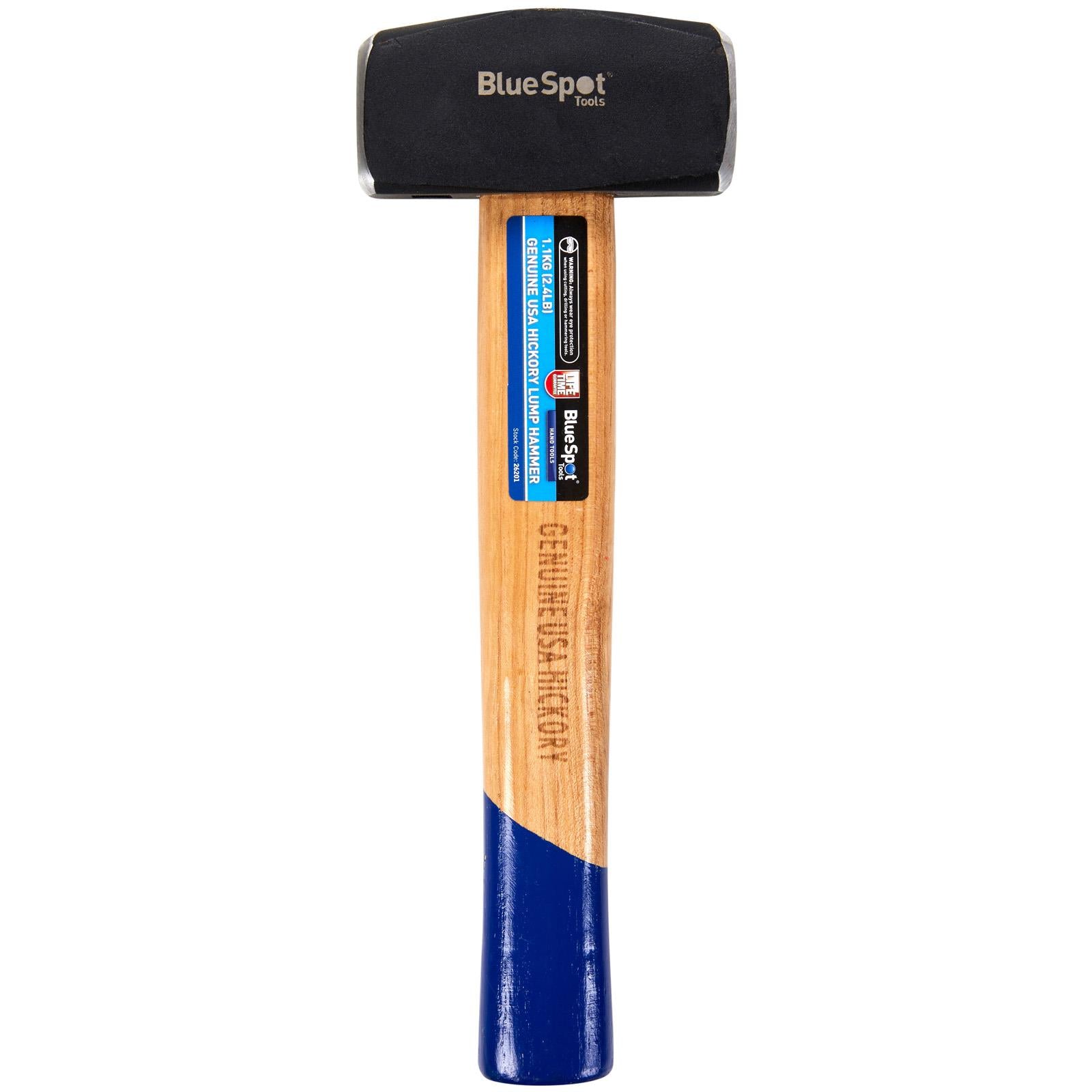 BlueSpot Genuine Hickory Lump Hammer 1.1kg 2.4lb