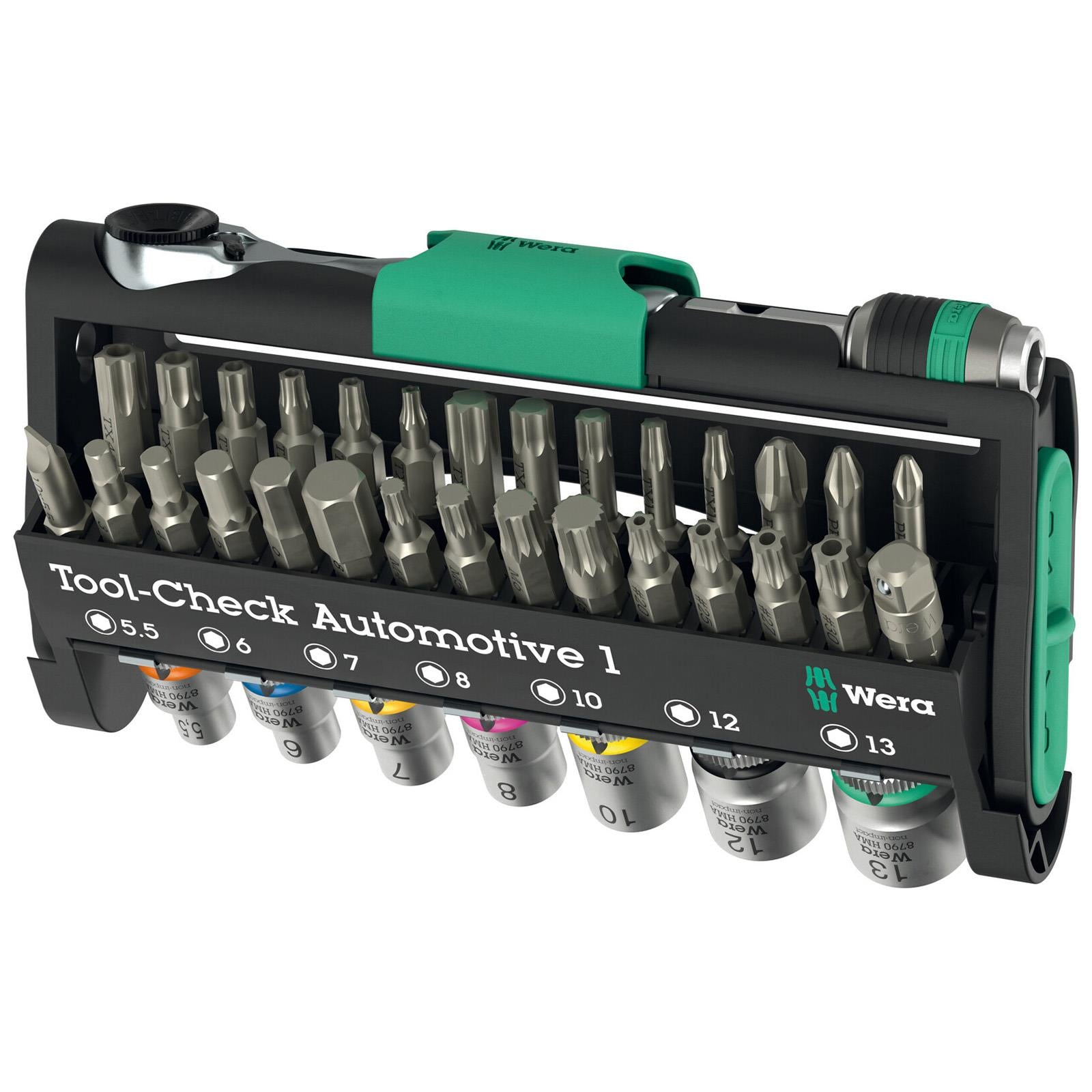 Wera Screwdriver Bits Bit Holder and Socket Set Tool Check Automotive 1 38 Pieces