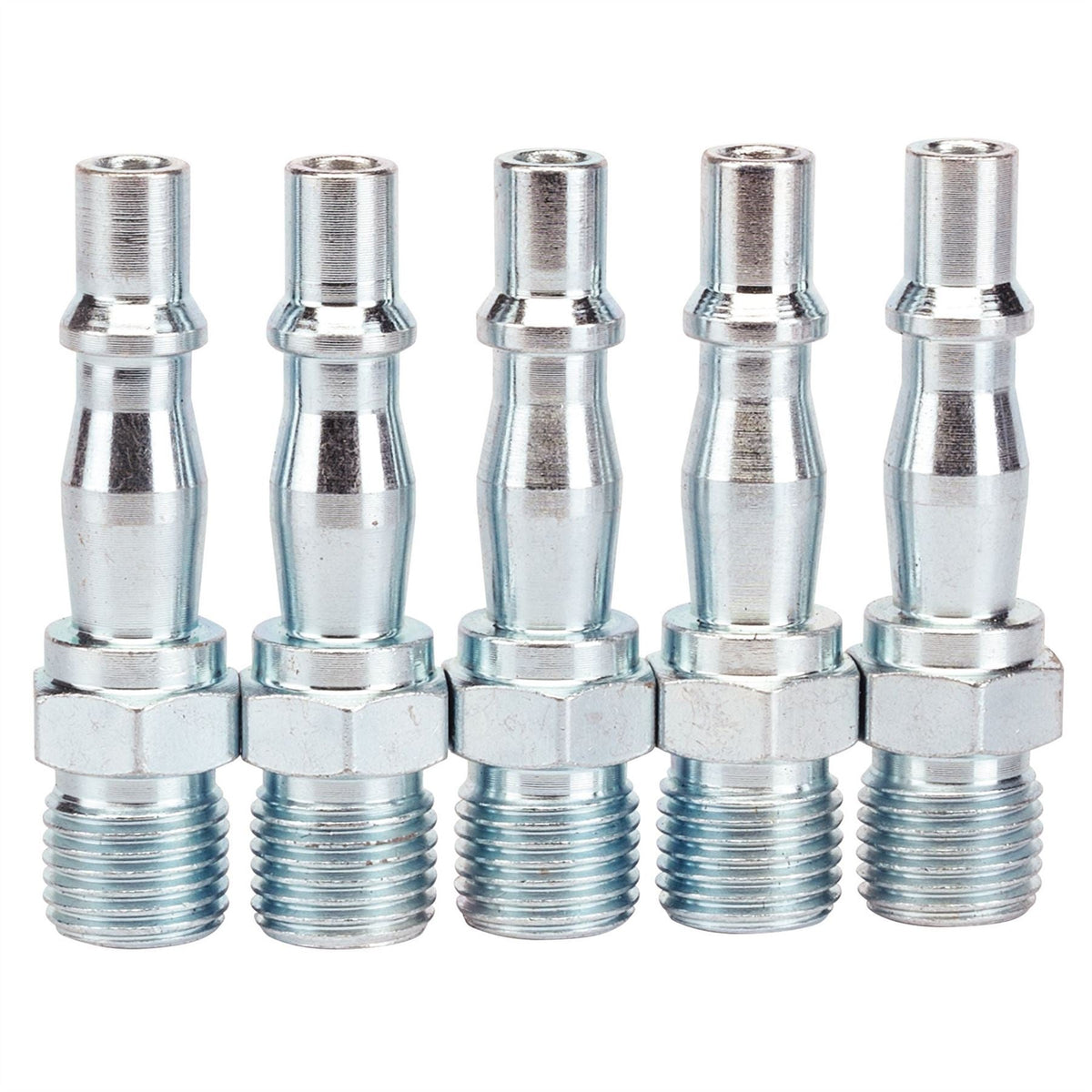 Draper 1/4" BSP Male Coupling Screw Adaptors (Pack of 5) 81296 White Rose Tools