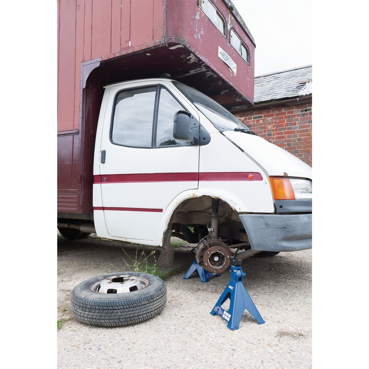 Draper Ratchet Axle Stands 6 Tonne (Pair) 30883 White Rose Tools