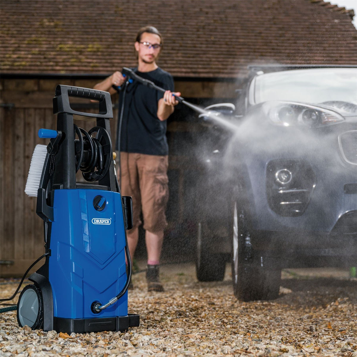Draper 230V Pressure Washer 2200W 165bar 98677 White Rose Tools