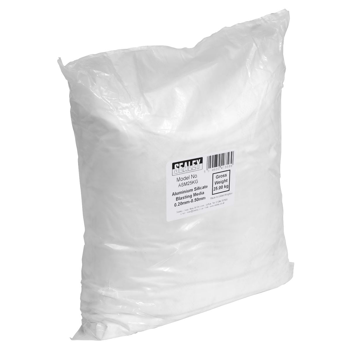 Sealey Aluminium Silicate Blasting Media 0.20-0.50mm White Rose Tools
