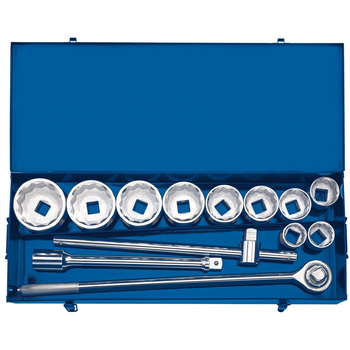 Draper Metric Socket Set in Metal case 1" Sq. Dr. (13 Piece) 16441 White Rose Tools