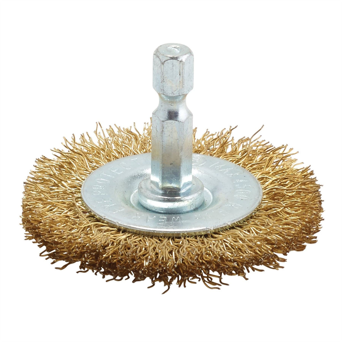 Draper Brassed Steel Crimped Wire Wheel Brush 50mm 41427 White Rose Tools