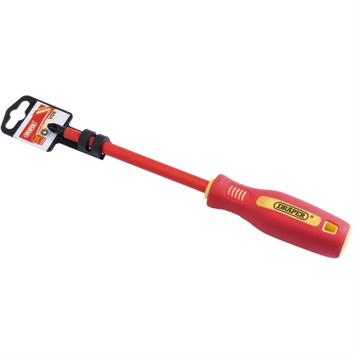 Draper Fully Insulated Soft Grip PZ TYPE Screwdriver No.3 x 150mm 46535 White Rose Tools