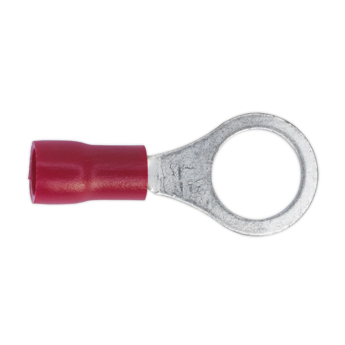 Sealey 100 Pack 8.4mm (5/16") Red Easy Entry Ring Terminal