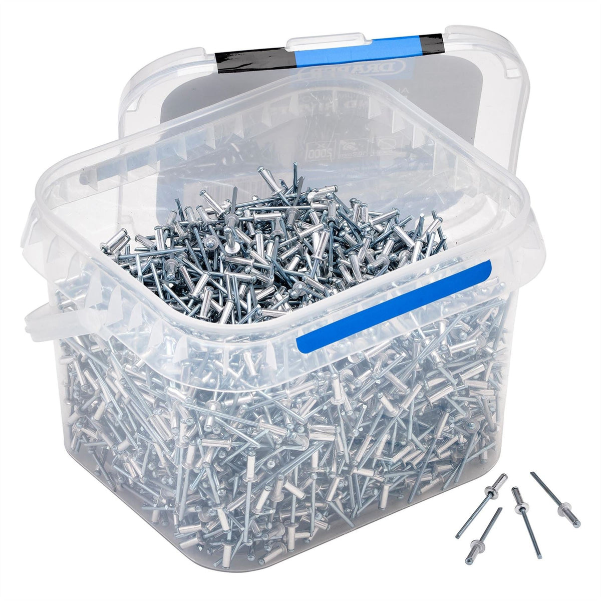 Draper Blind Rivets 3.2 x 10.2mm (Tub of 2000) 37657 White Rose Tools