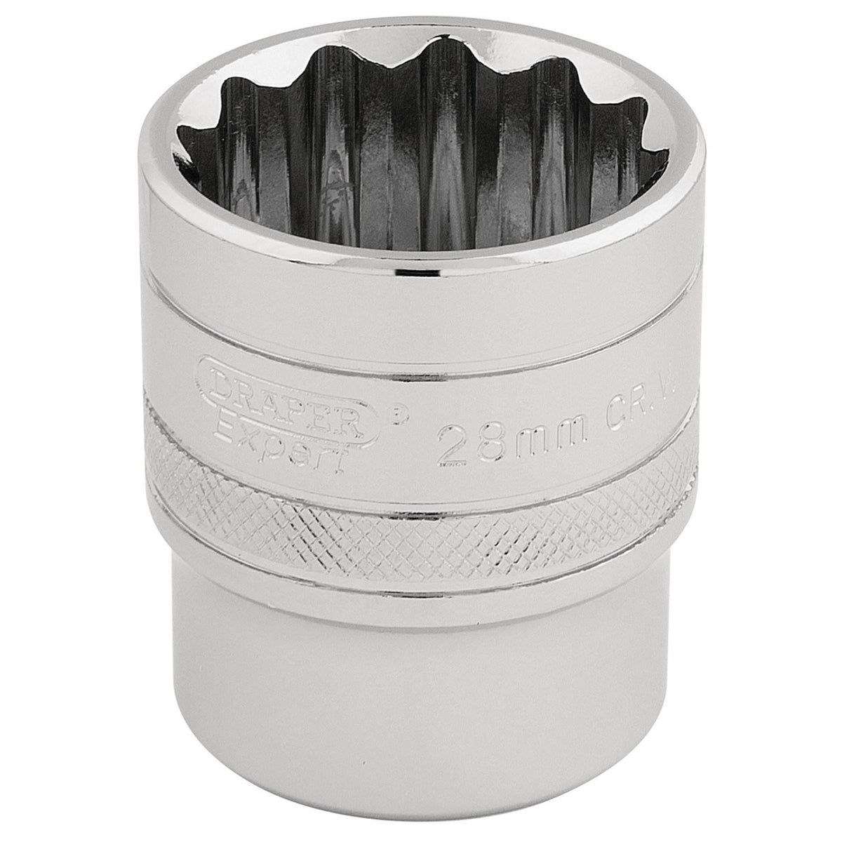 Draper Expert HI-TORQ® 12 Point Socket 1/2" Sq. Dr. 28mm 33518 White Rose Tools