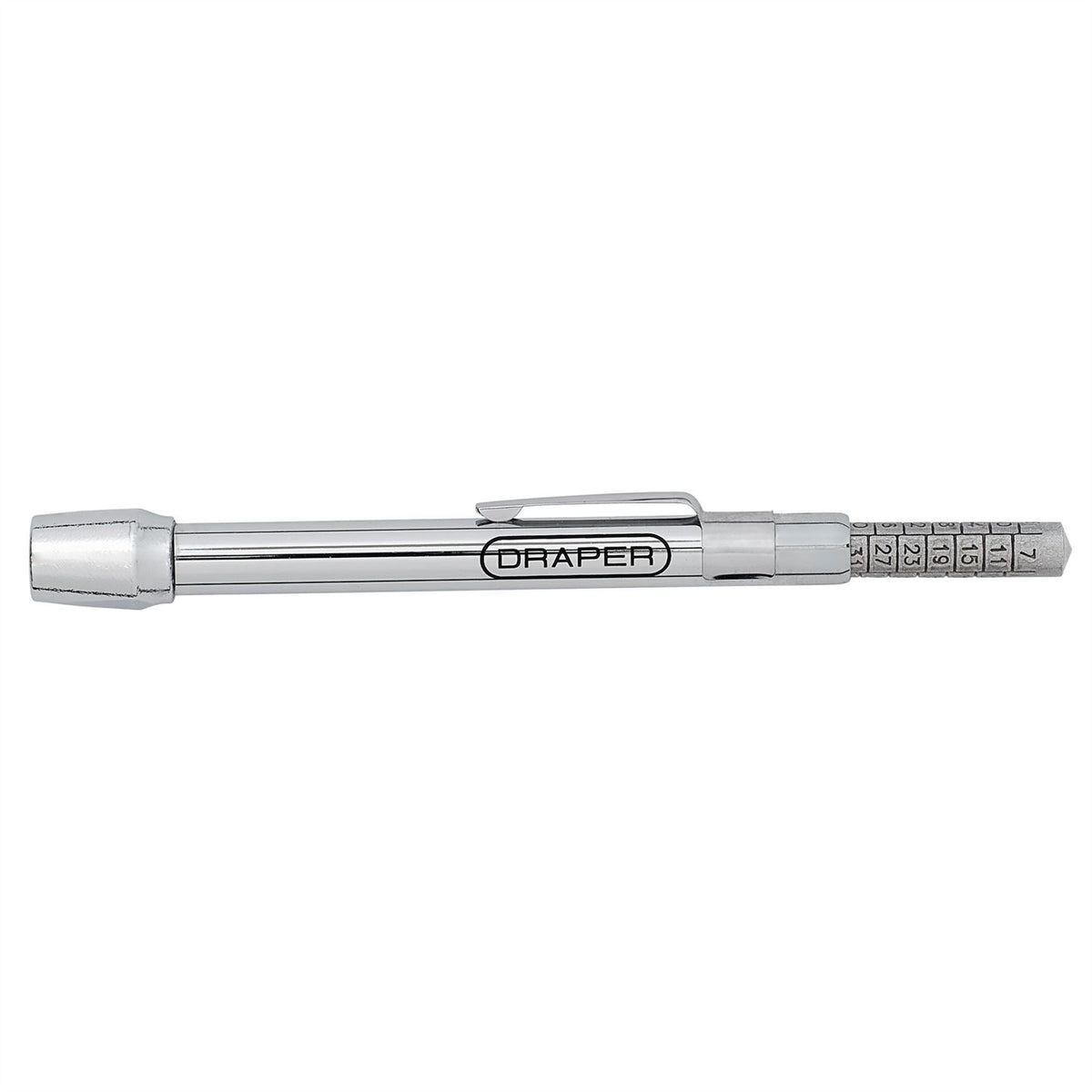 Draper Tyre Pressure Gauge with End Mount 51536 White Rose Tools