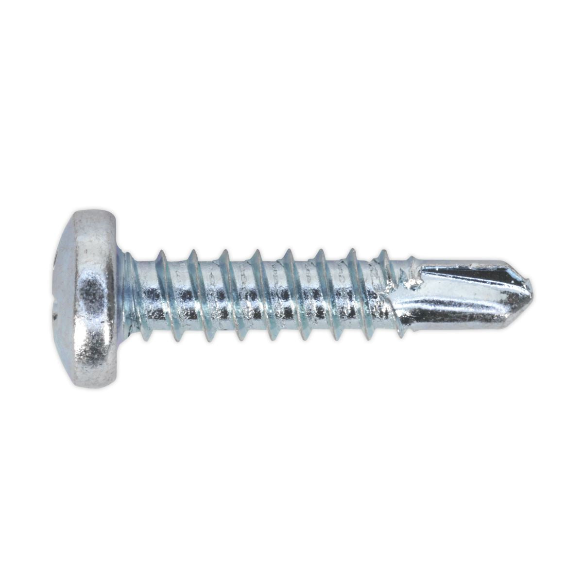 Sealey Self-Drilling Screw 4.2 x 19mm Pan Head Phillips Zinc Pack of 100
