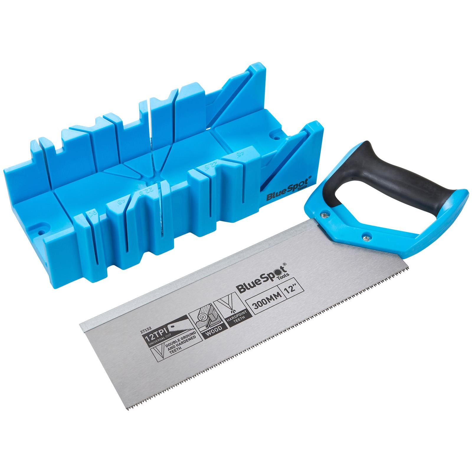 BlueSpot Mitre Box and Tenon Saw Set 300mm