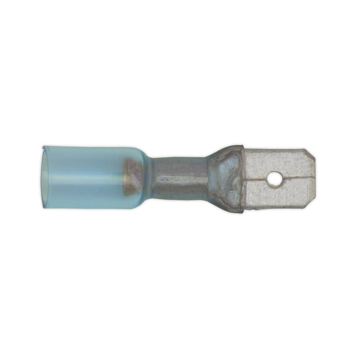 Sealey 25 Pack 6.3mm Blue Heat Shrink Push On Male Terminal