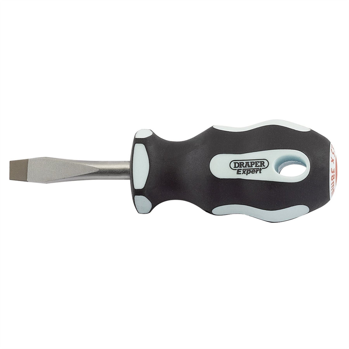 Draper Expert Plain Slot Soft Grip Screwdriver 6.5 x 38mm 34977 White Rose Tools