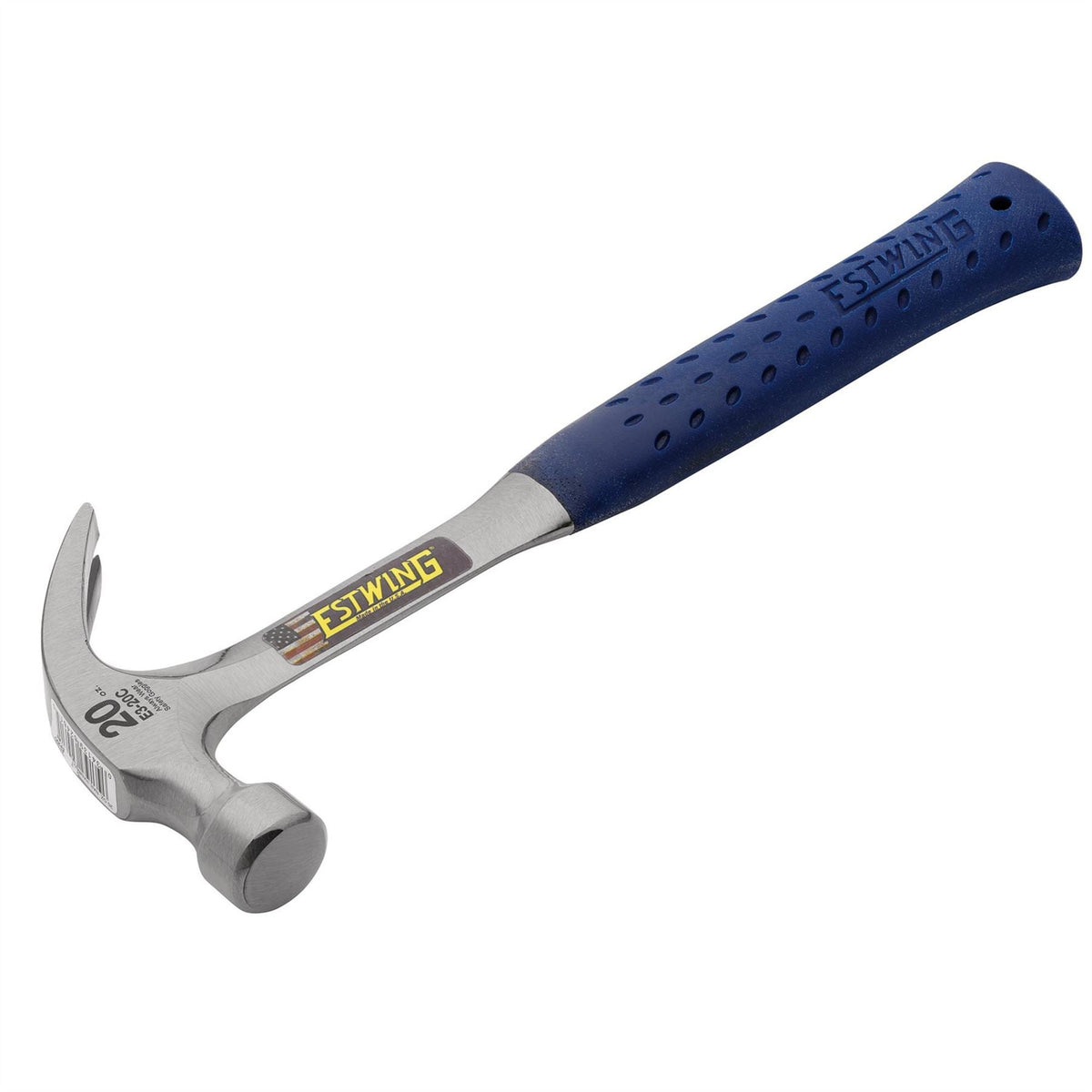 Estwing E3-20C Curved Claw Hammer (International) 20oz/560g 23538 White Rose Tools