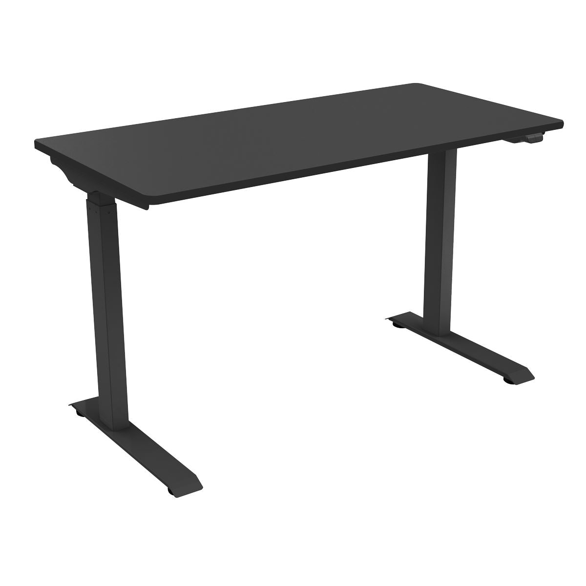 Dellonda Black Electric Adjustable Office Standing Desk, Quiet & Fast 1200x600mm