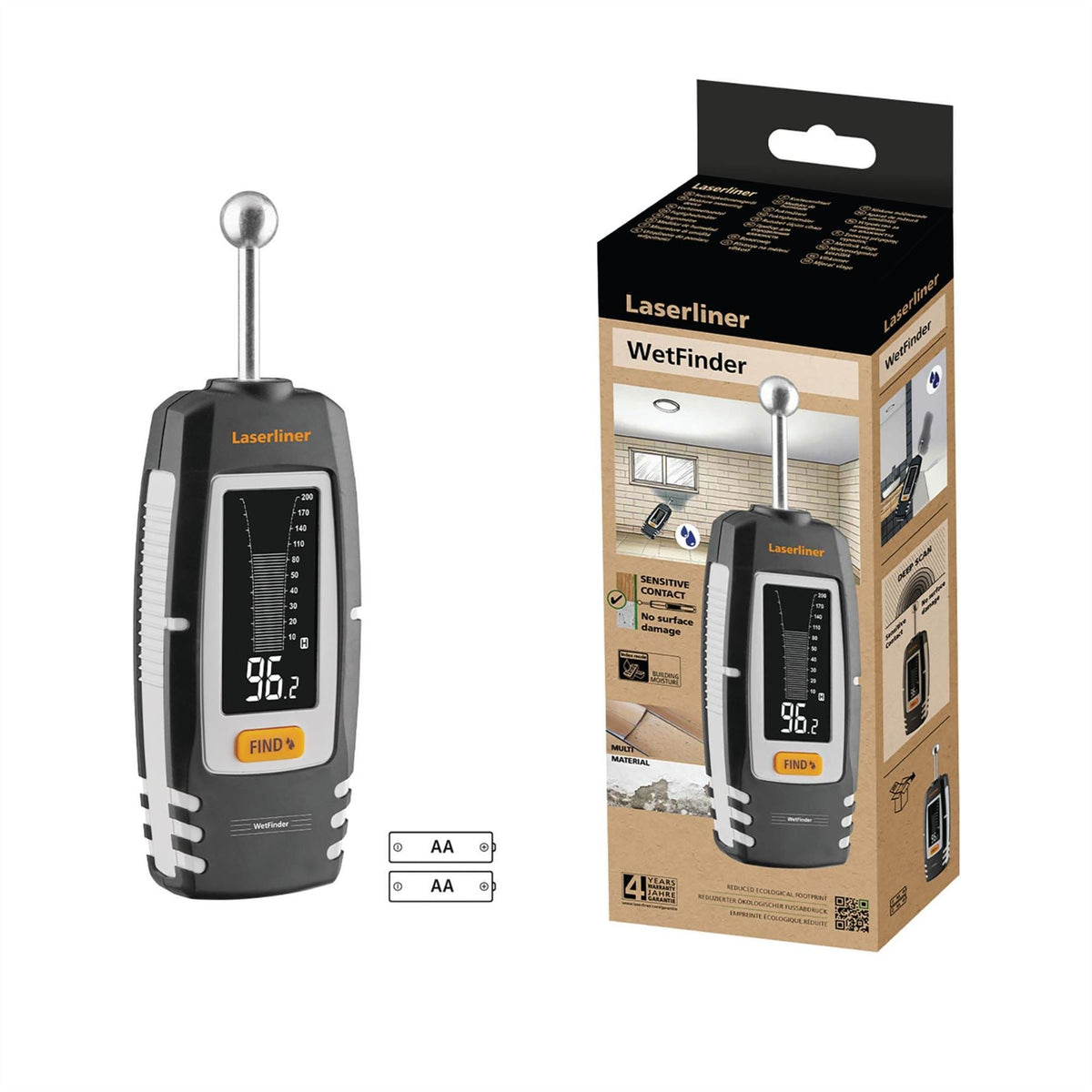 Laserliner 082.095E WetFinder Material Moisture Measuring Device 31938 White Rose Tools