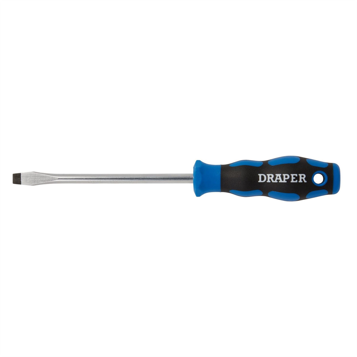 Draper Soft Grip Plain Slot Screwdriver 8 x 150mm 48924 White Rose Tools