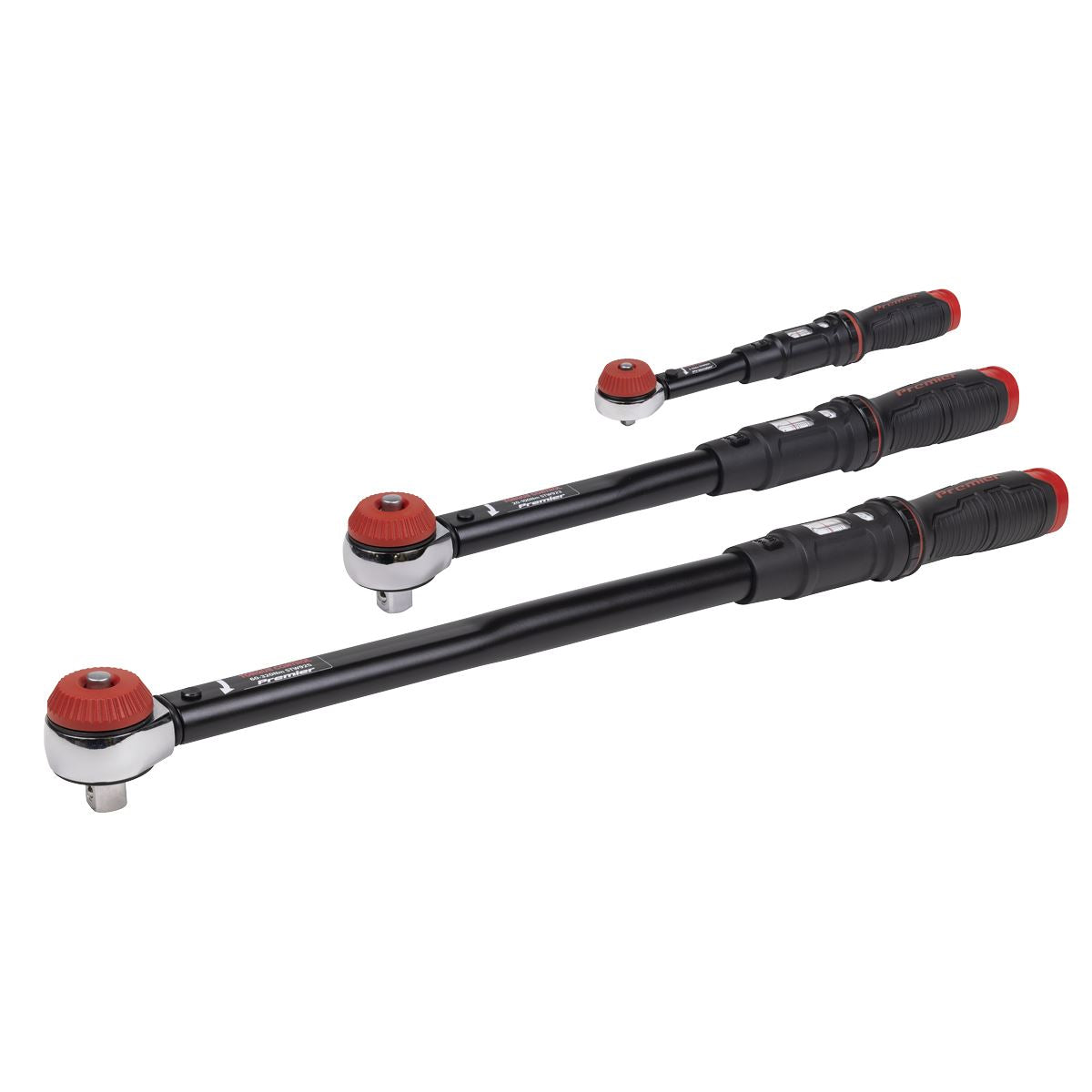Sealey Premier Black Calibrated Micrometer Torque Wrench Set 3pc White Rose Tools