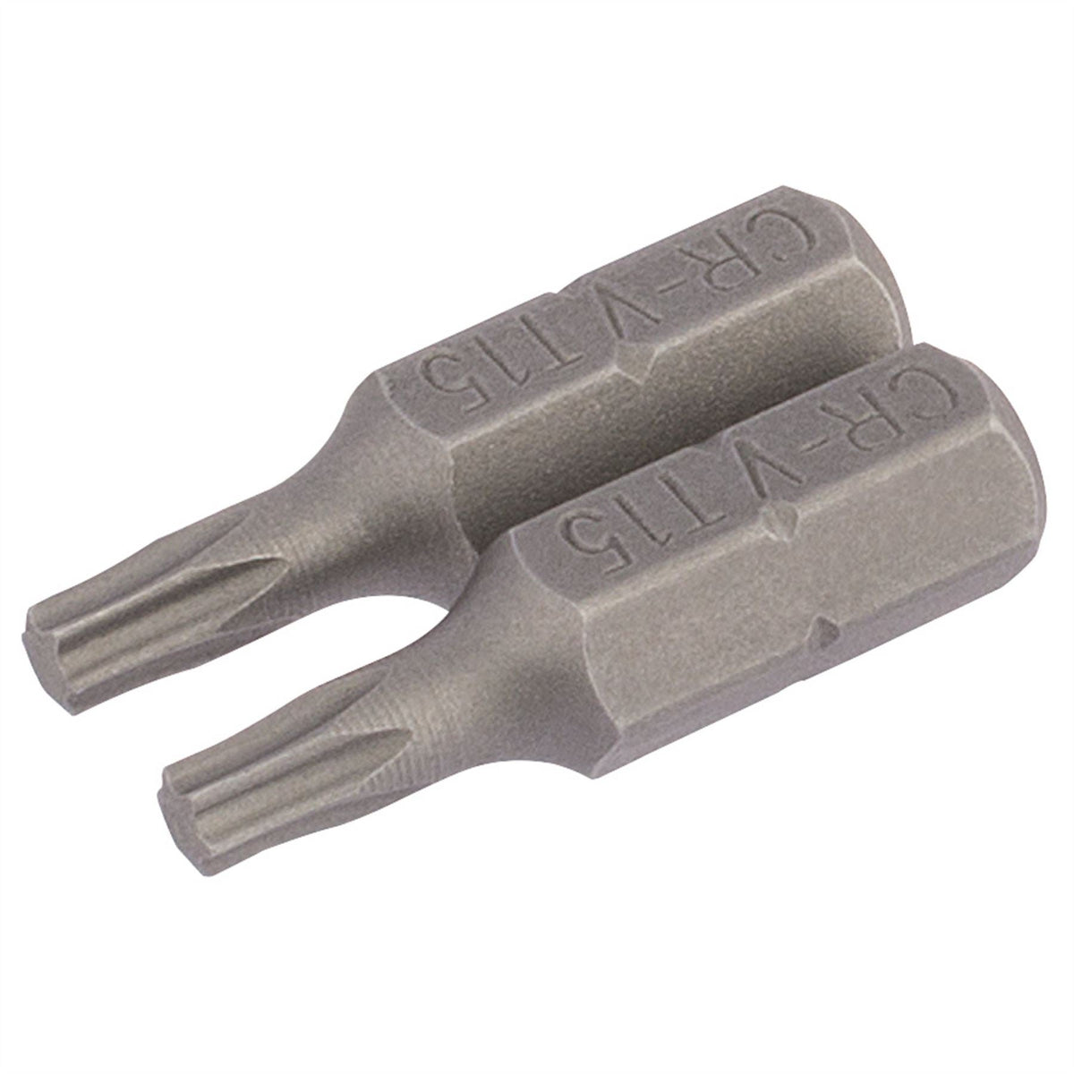 Draper TX-STAR® Insert Bit 1/4" Hex 25mm Long T15 (Pack of 2) 66429 White Rose Tools