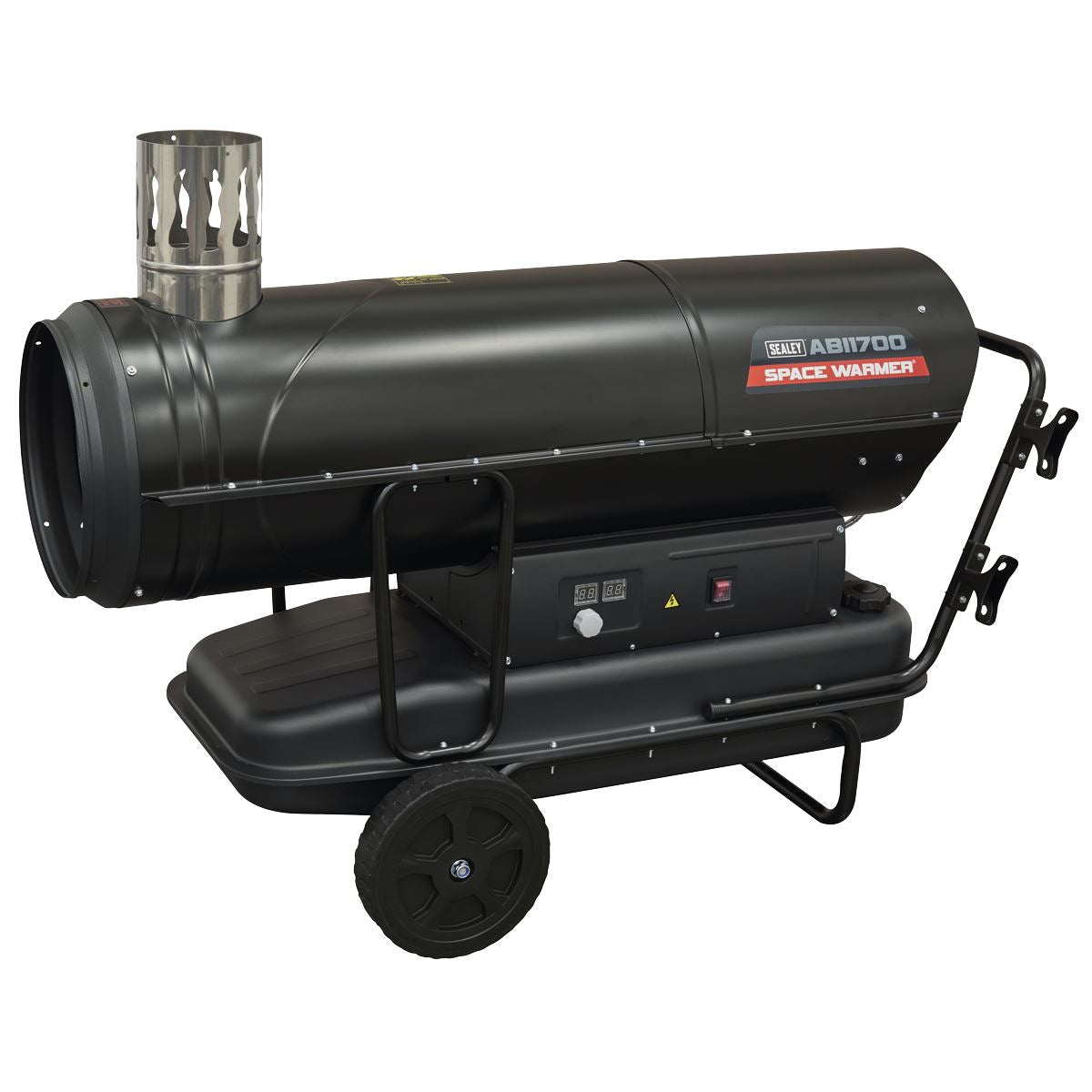 Sealey Space Warmer® Indirect Kerosene Diesel Heater with Wheels 170,000Btu/hr White Rose Tools