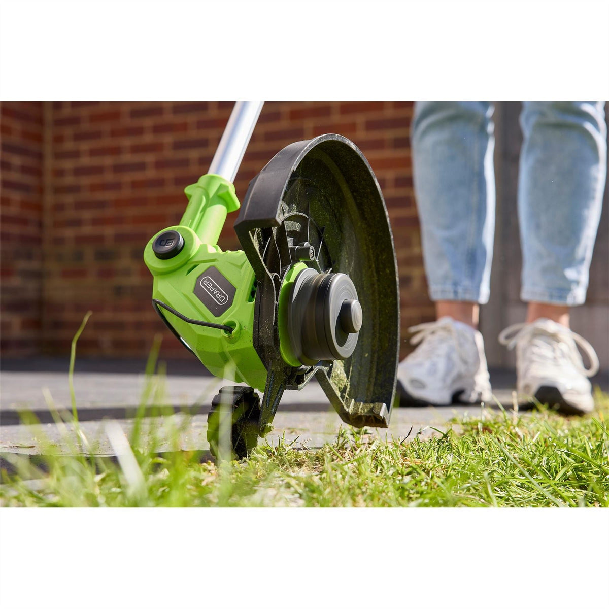 Draper 18V 2-in-1 Grass Trimmer 1 x 2.0Ah Battery 1 x Charger 31860 White Rose Tools