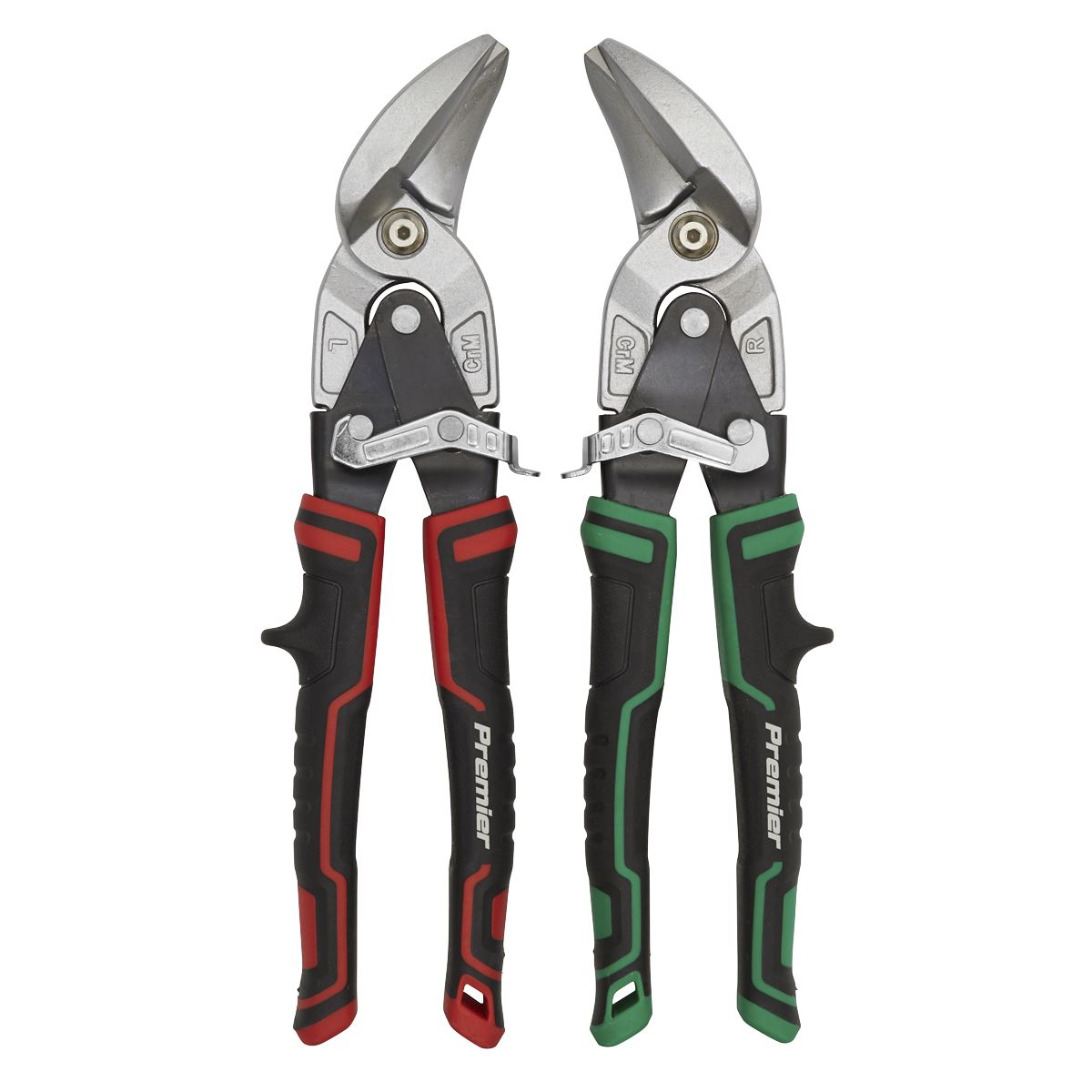 Sealey Premier High Leverage Offset Aviation Tin Snip Set 2pc