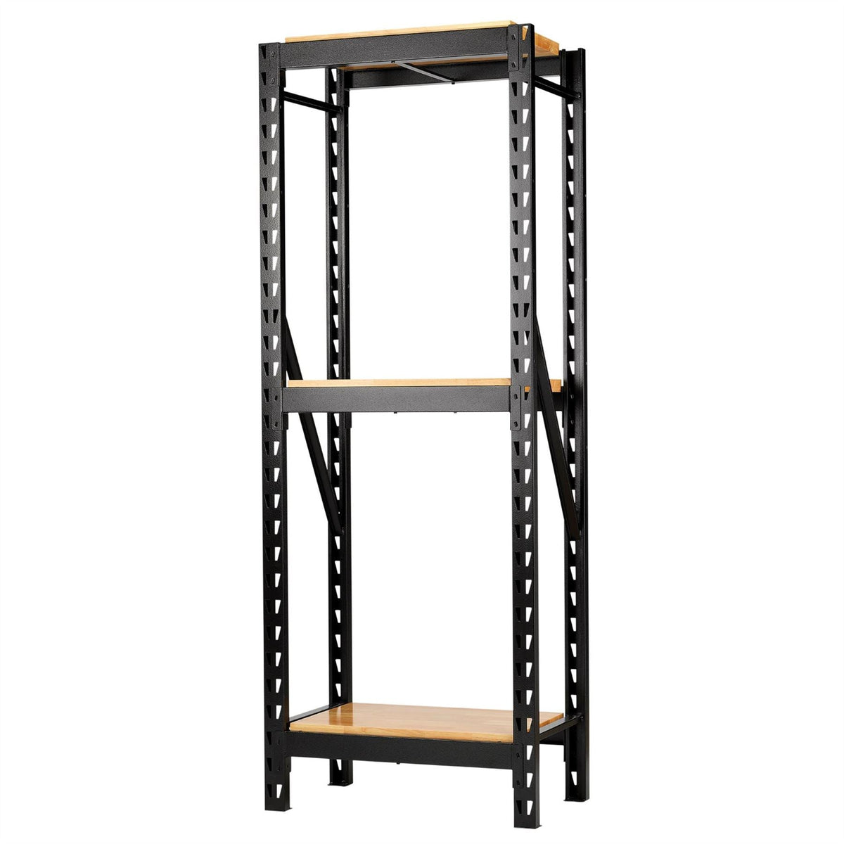 BUNKER 14 Piece Modular 3 Tier Racking with Hardwood Shelving 750mm 32465 White Rose Tools