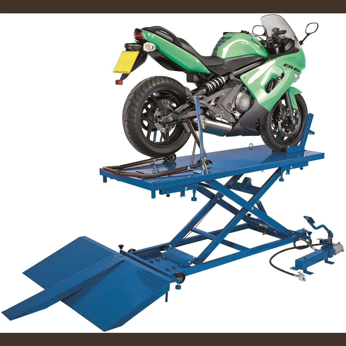Draper Pneumatic/Hydraulic Motorcycle/ATV Small Garden Machinery Lift 680kg 37190 White Rose Tools