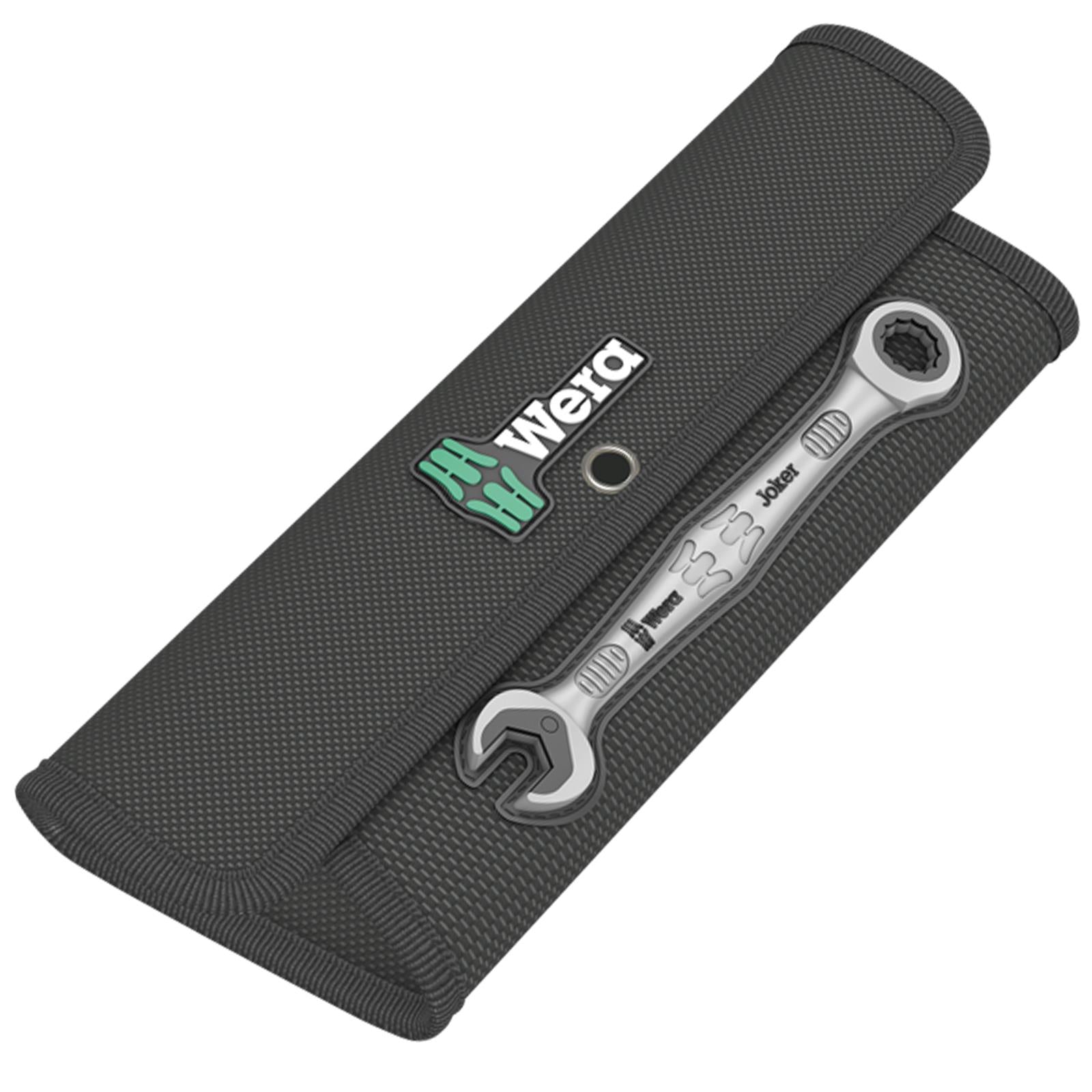 Wera Ratchet Combination Spanner Set 8 Piece 6000 Joker 8 Set 1 Imperial in Pouch 5/16"-3/4