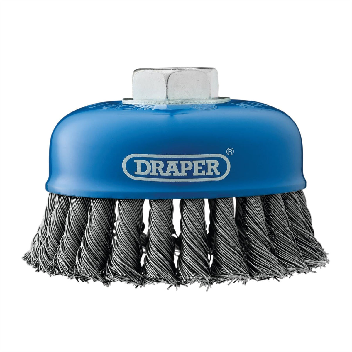 Draper Steel Twist-Knot Wire Cup Brush 100mm M14 41450 White Rose Tools
