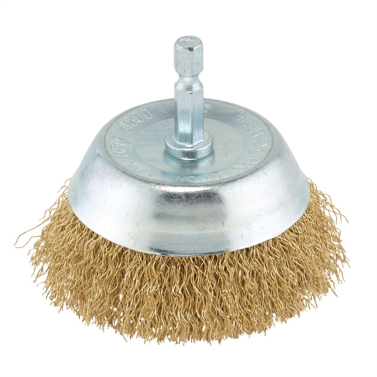 Draper Brassed Steel Crimped Wire Cup Brush 75mm 41433 White Rose Tools