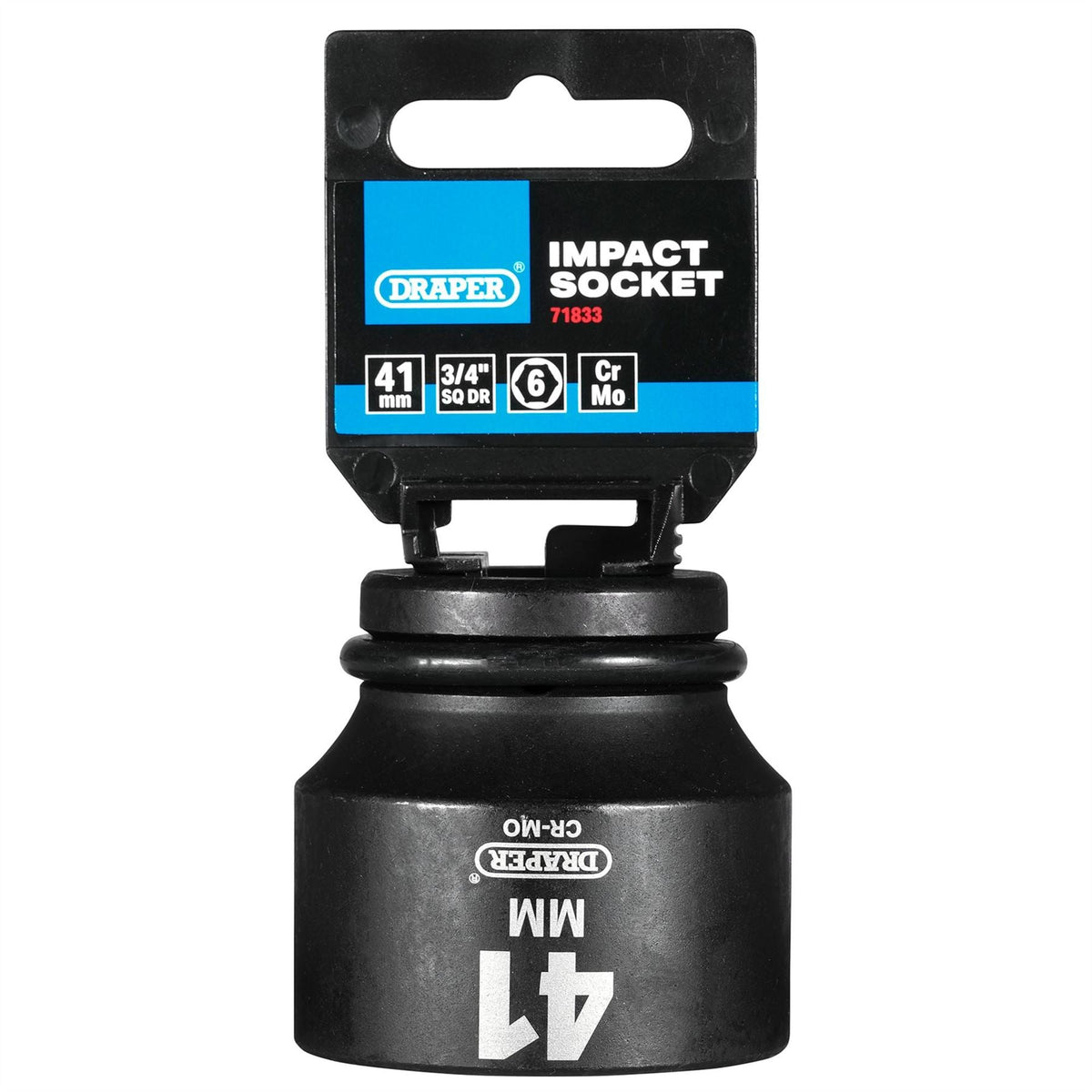 Draper Expert HI-TORQ® 6 Point Impact Socket 3/4" Sq. Dr. 41mm 71833 White Rose Tools