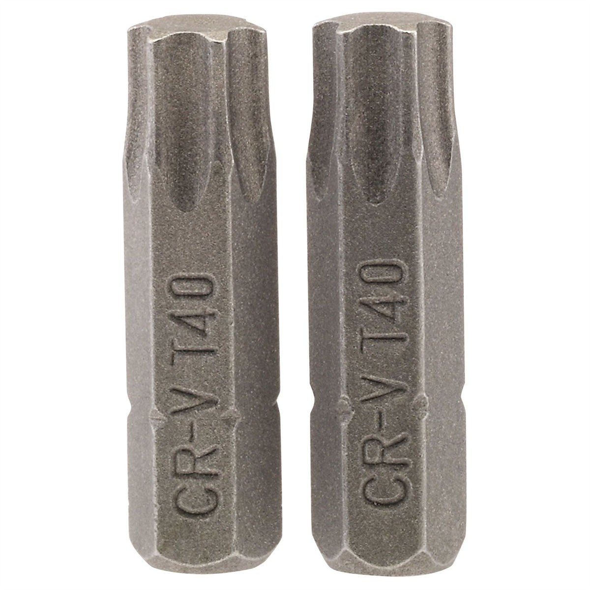 Draper TX-STAR® Insert Bit 1/4" Hex 25mm Long T40 (Pack of 2) 66437 White Rose Tools