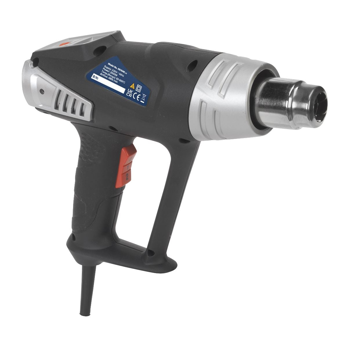 Sealey Deluxe Hot Air Gun Kit with LED Display 2000W 80-600°C
