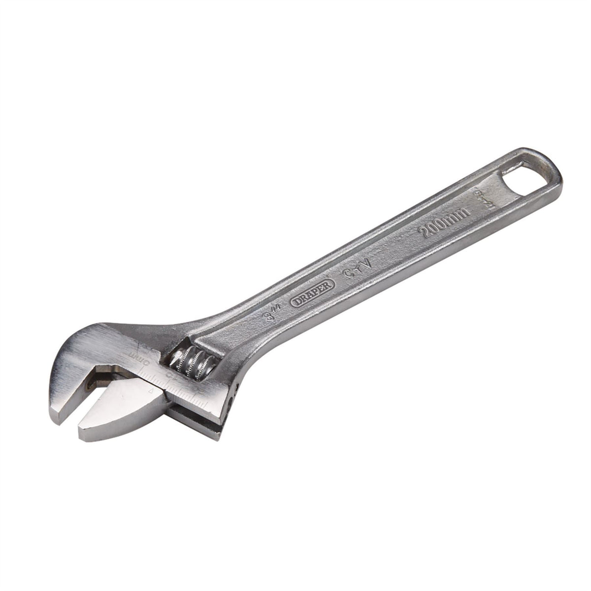 Draper Adjustable Wrench 200mm 27mm 70396 White Rose Tools