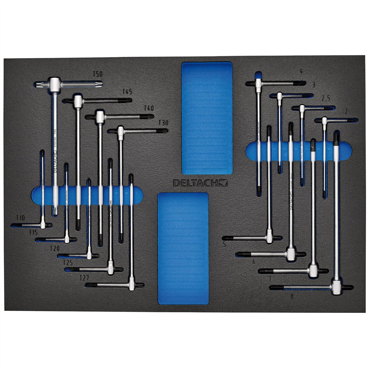 Bunker Torx and Hex T-Key Set in EVA Foam Inlay (17 Piece) 29640 White Rose Tools