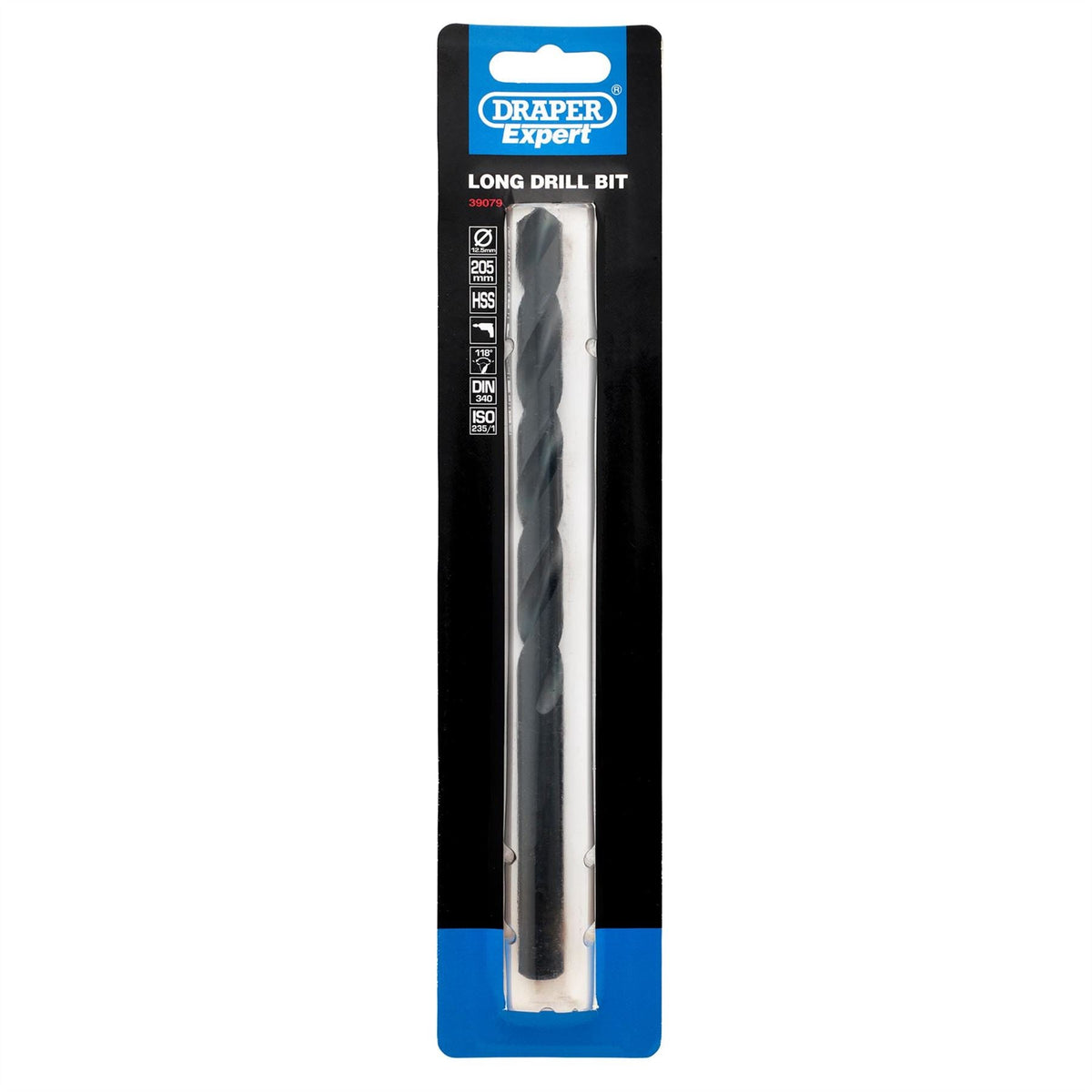 Draper Expert HSS Extra Long Drill Bit 12.5 x 200mm 39079 White Rose Tools