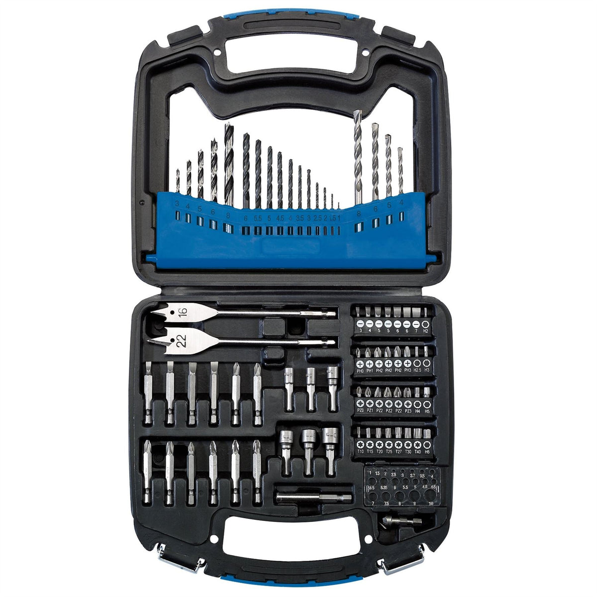 Draper Drill and Accessory Kit (75 Piece) 66090 White Rose Tools