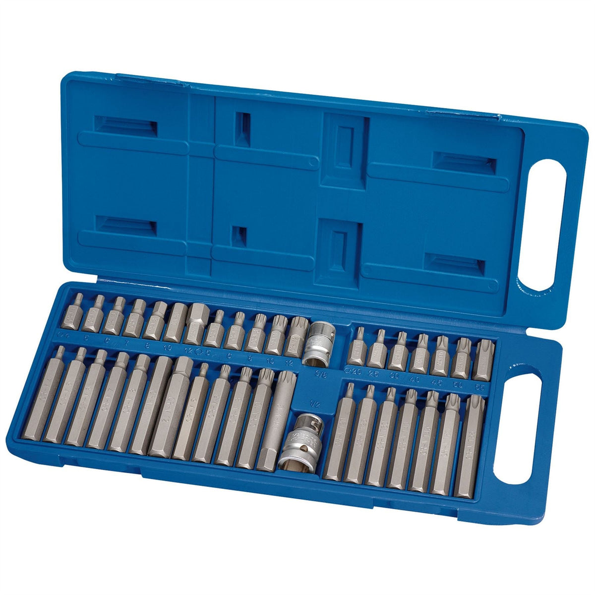 Draper TX-STAR® Hex. & Spline Mechanics Bit Set 3/8 1/2" Sq. Dr. (40 Piece) 33323 White Rose Tools