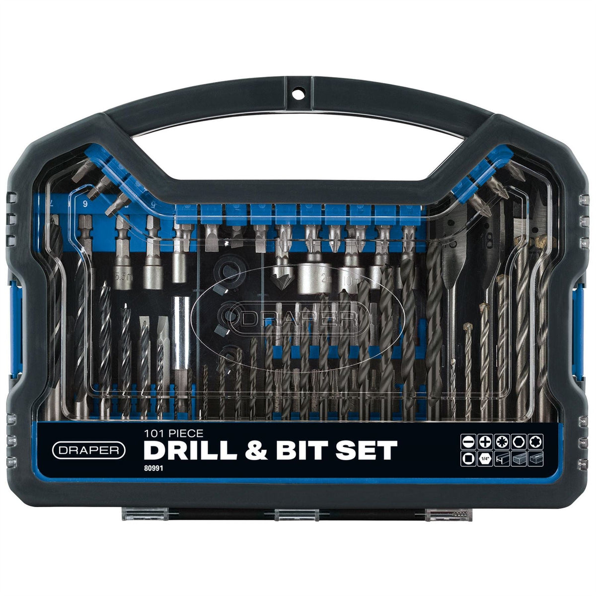 Draper Drill Bit and Accessory Kit (101 Piece) 80991 White Rose Tools
