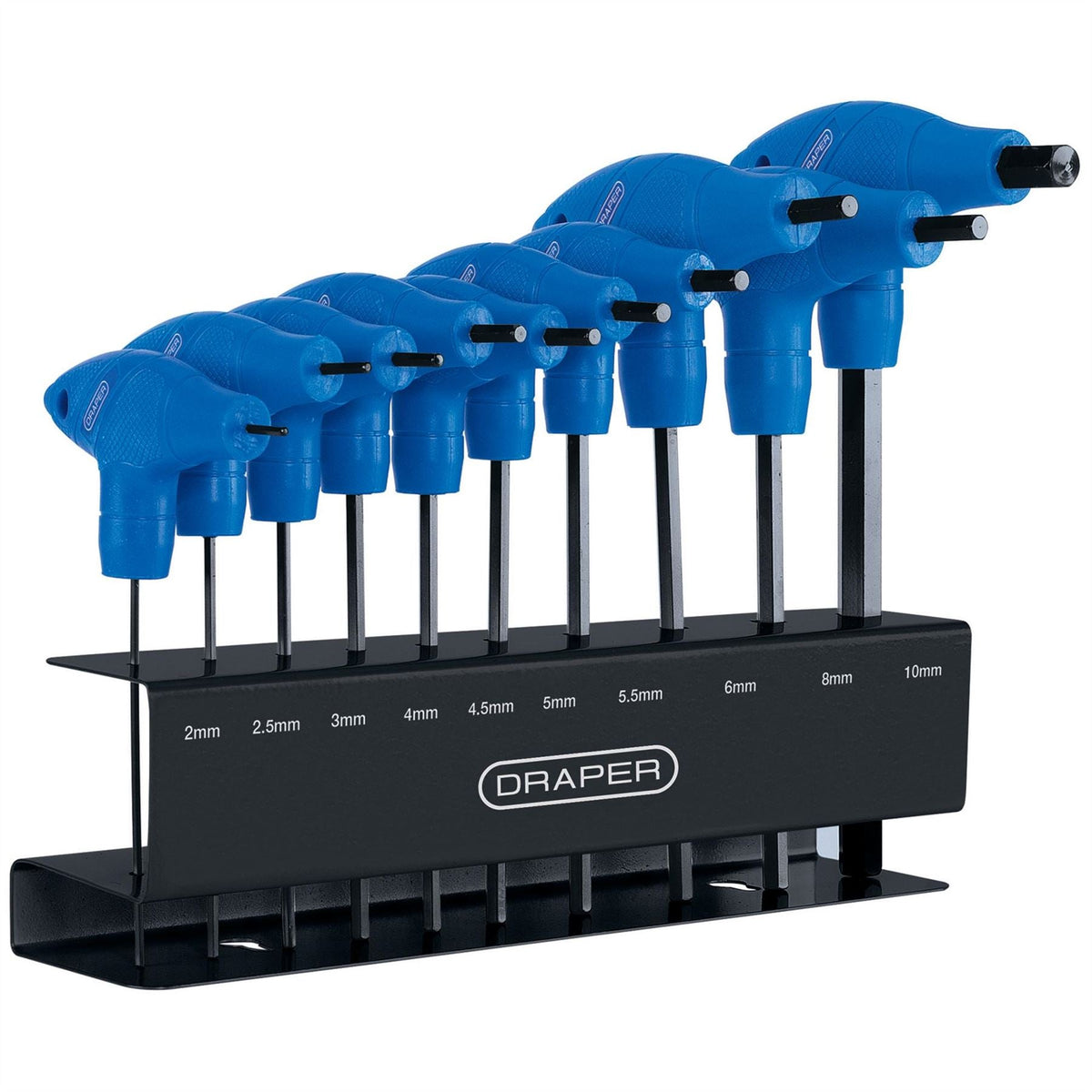 Draper Metric T-Handle Hex Key Set (10 Piece) 33869 White Rose Tools