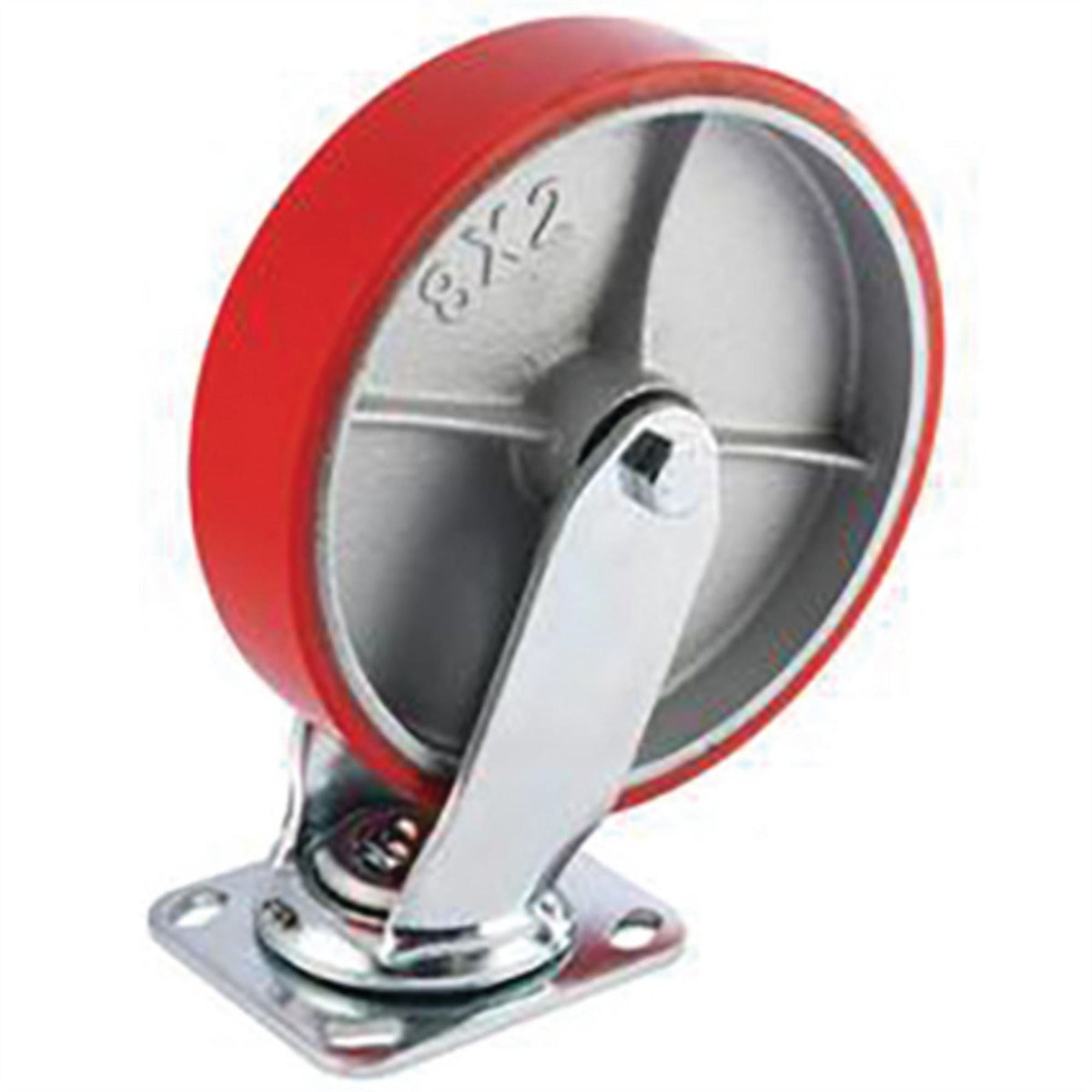 Draper Swivel Plate Fixing Heavy Duty Polyurethane Wheel 200mm Diameter S.W.L. 500kg 65532 White Rose Tools