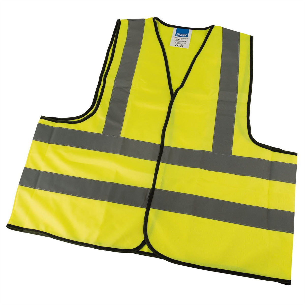 Draper High Visibility Traffic Waistcoat to EN471 Class 2L Extra Large 73742 White Rose Tools